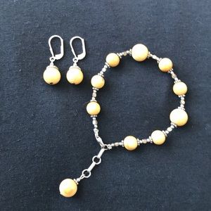 Vintage Jasper Bracelet and Earring Set